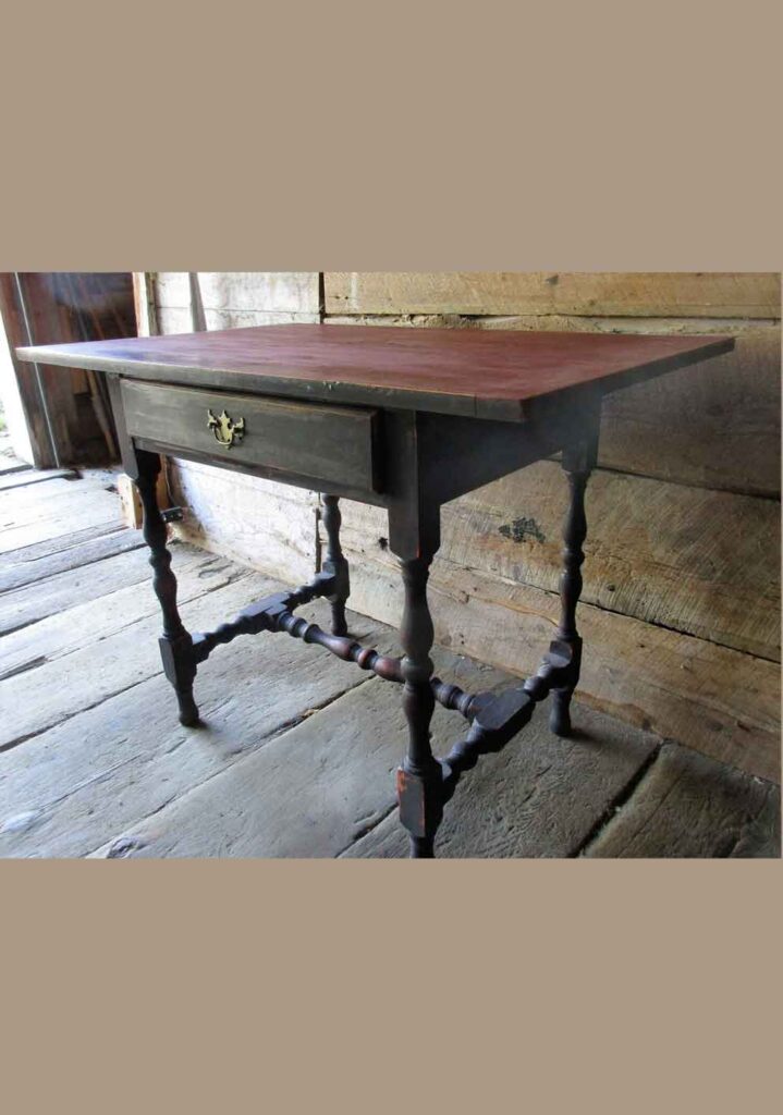 Tavern table with turned legs and stretchers $395.00